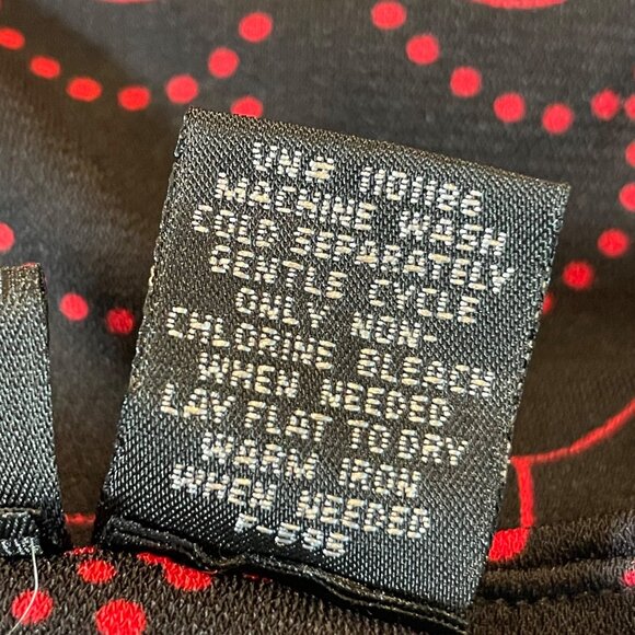 Vintage Mossimo Halter Dress In Red & Black Floral Print XS 100% Polyester - Picture 6 of 7